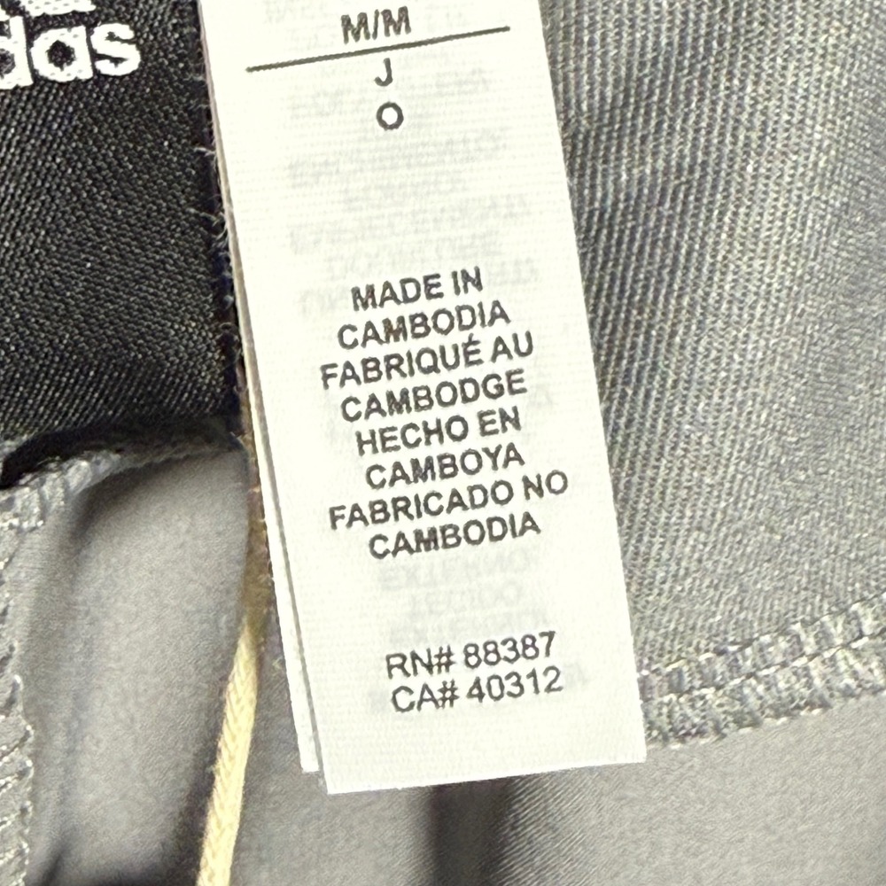 Adidas Mens Grey Slim Fit Training Pants Ankle Zip Joggers Medium NEW - Picture 8 of 15